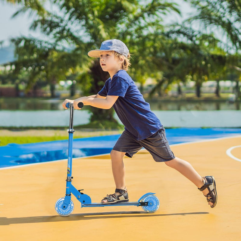 Scooter for kids Aged 3-7 Years With Lights, Music And Adjustable Height - Blue