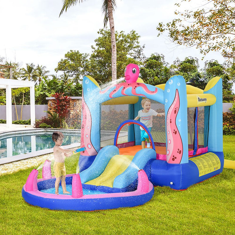 Bouncy Castle Slide Water Pool Trampoline And Blower