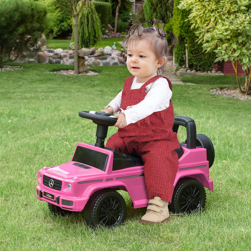 Benz G350 Kids Ride on Sliding Car With Under Seat Storage - Pink