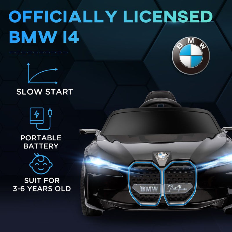 BMW Licensed Kids Electric Ride-On Car with Remote Control, Music, Lights & Suspension Wheels