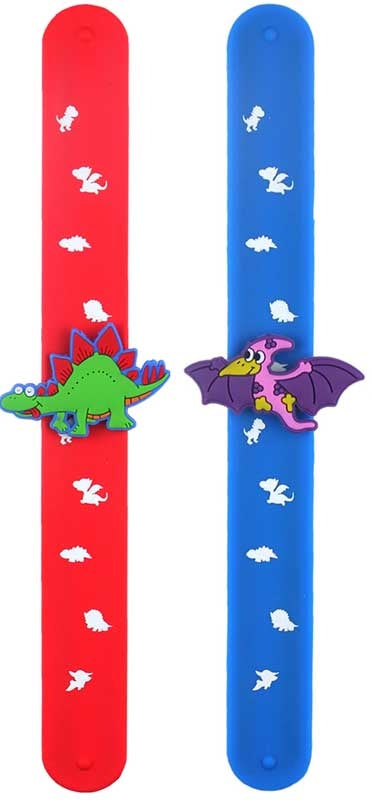 Dinosaur Snap Slap Band Silicone Wristband  | Snap Bracelet | Party Bag Filler Pocket Money Toy