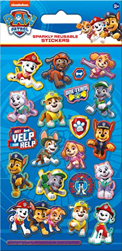 Paw Patrol Foil Stickers Sparkly Reusable Stickers