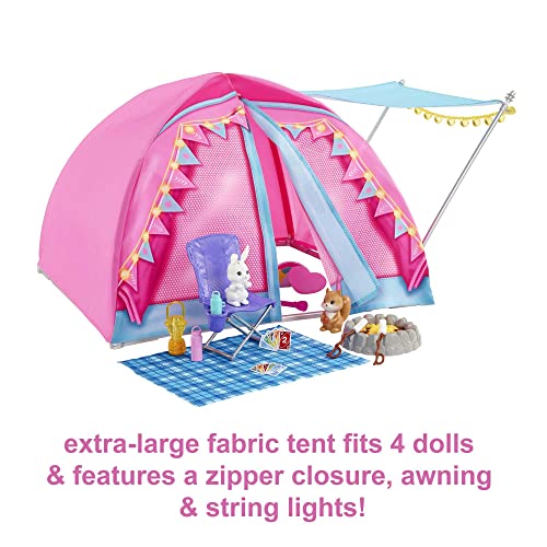 Barbie Let's Go Camping Tent Playset and 2 Dolls