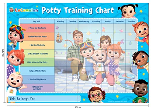 CoComelon Potty Training Reward Chart with stickers