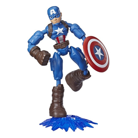 Bend and Flex Captain America 15cm Bendable Action Figure Marvel Avengers - Deriax Toys